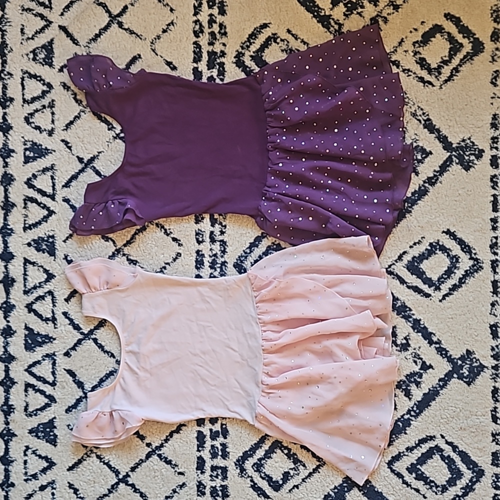 LOT (2) Sz 8-9 Yrs Arshiner Skirted Leotards